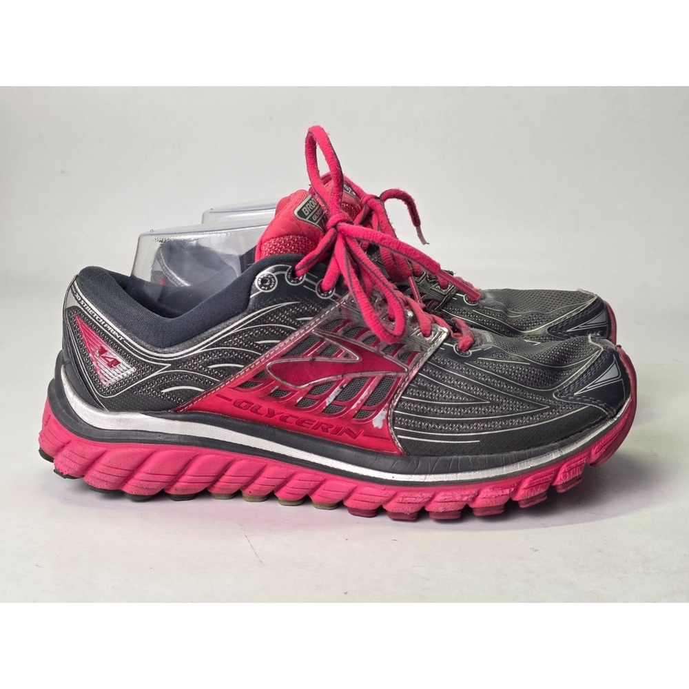 Brooks‎ Glycerin 14 Women's Shoes Size 9 Gray Pink Narrow Running Sneakers
